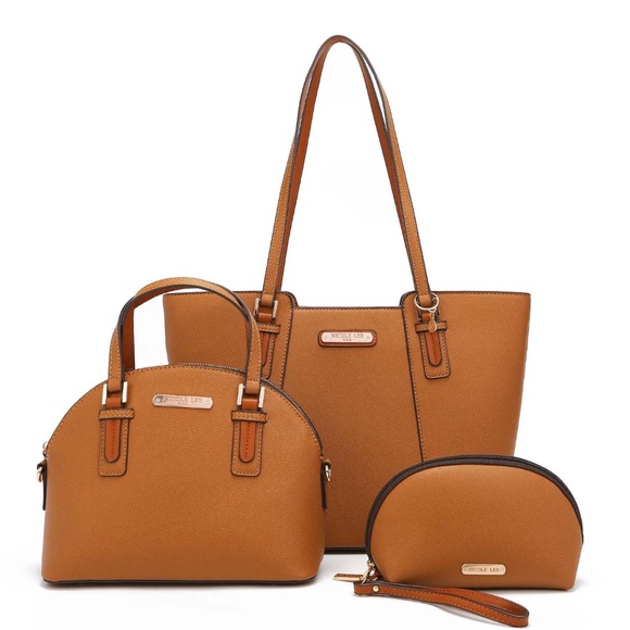 Nicole Lee Handbags - (NWT) Nicole Lee Mia" 3-PIECE Set (Shopper, Mini Satchel, Clutch)